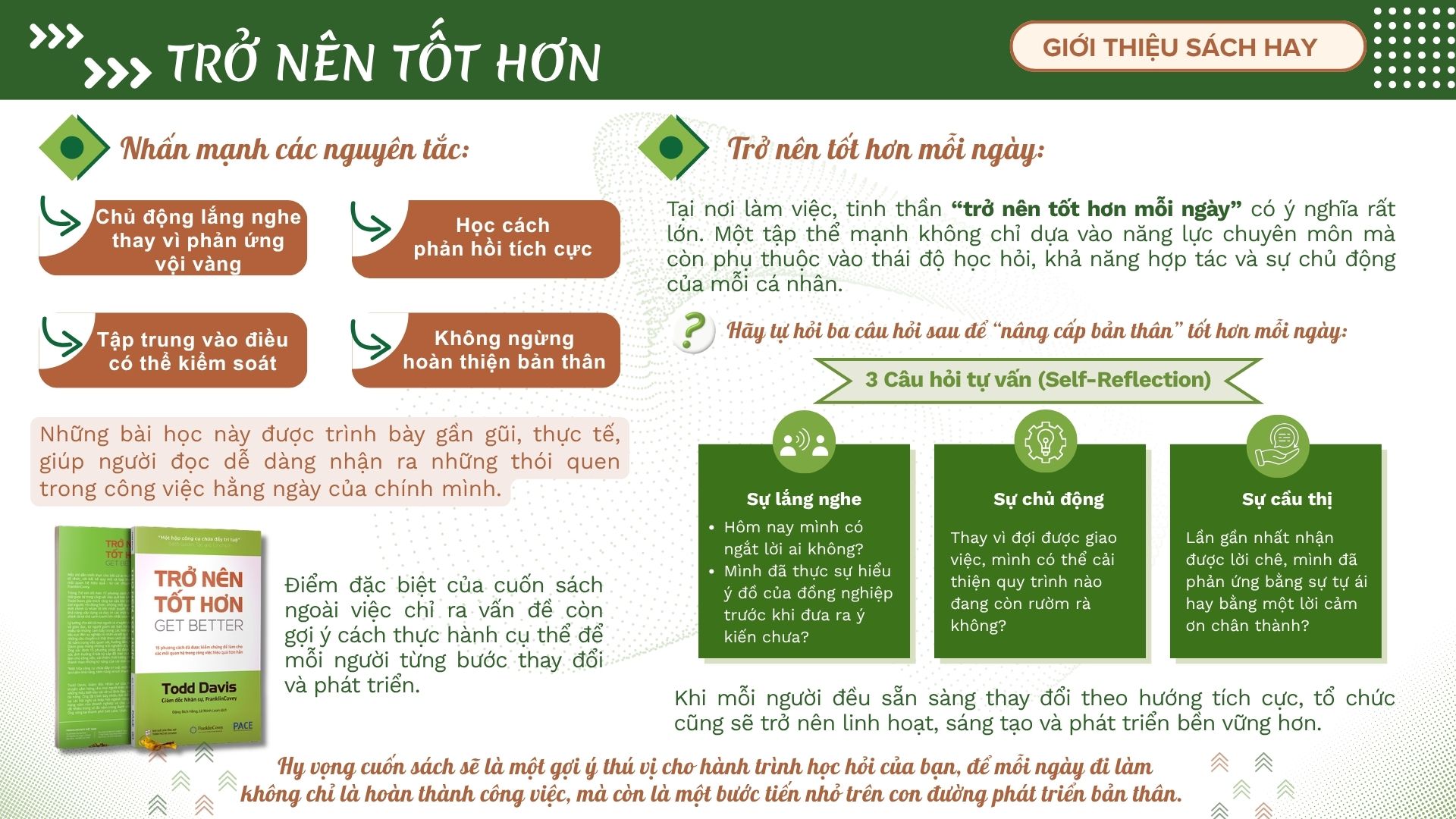 Giới thiệu sách Trở nên tốt hơn